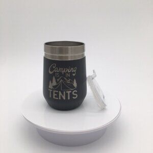 Stanley 10 oz. Go Everyday Wine Tumbler Custom Engraved with Camping is in Tents